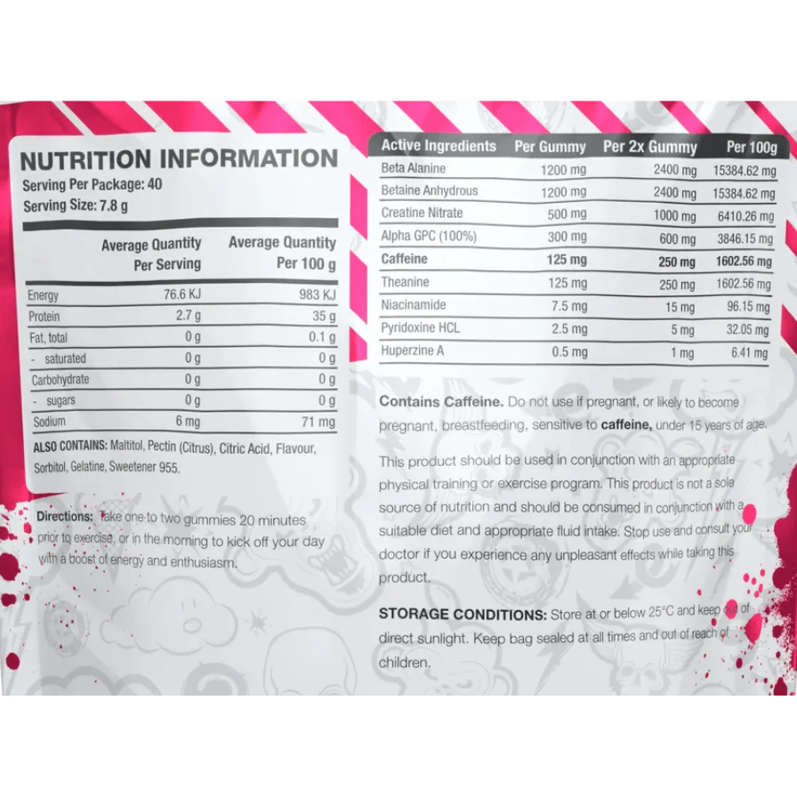 NATURE GAINS GOTCHA PRE-WORKOUT GUMMIES