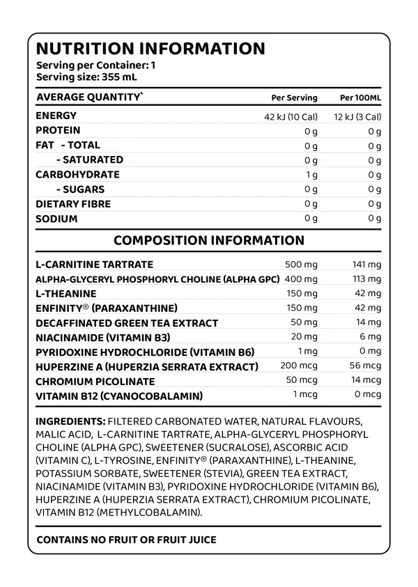 EHP LABS OXYSHRED INFINITY NON STIM RTD