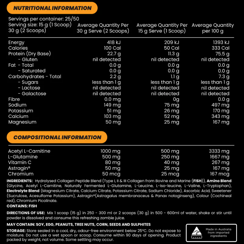 ZOMBIE LABS SHREDZ Thermogenic Protein Water