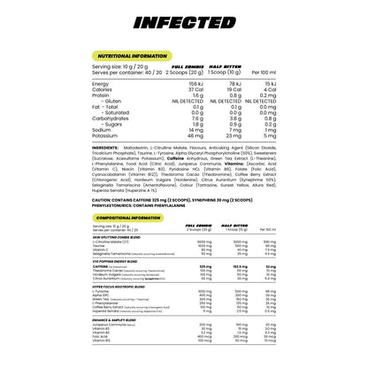 ZOMBIE LABS INFECTED High Stim Pre-Workout