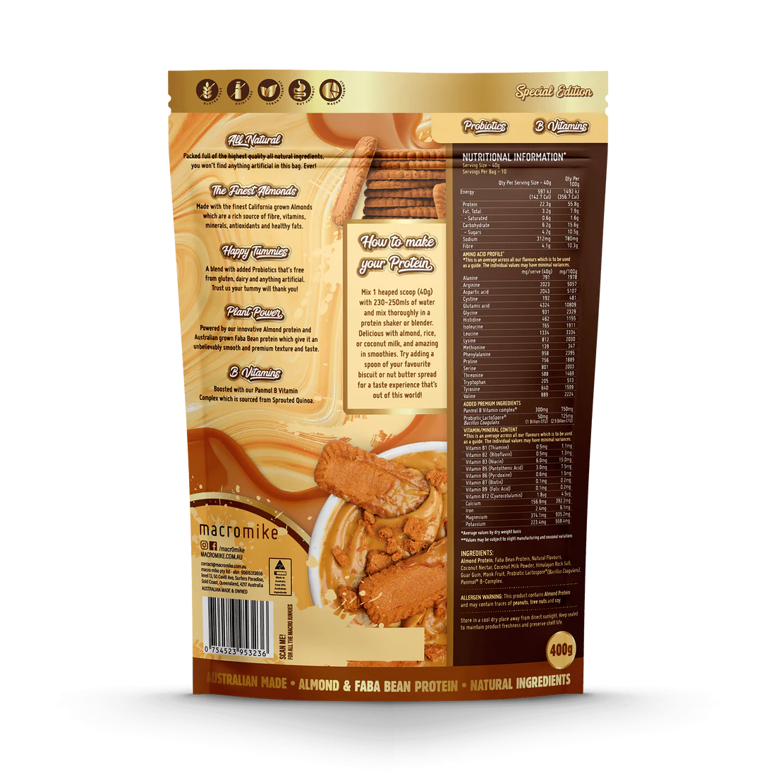 MACRO MIKE PREMIUM ALMOND PROTEIN