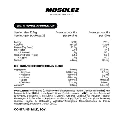 ZOMBIE LABS MUSCLEZ Bio-Enhanced Whey Protein